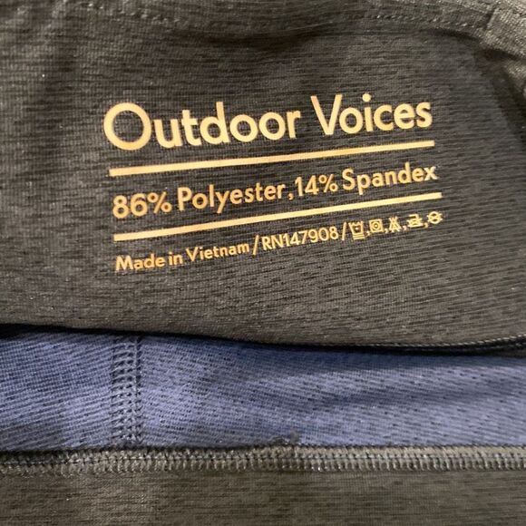 Outdoor Voices Color Block Blue Gray High Rise 7/8 Leggings Size Small - Picture 11 of 11